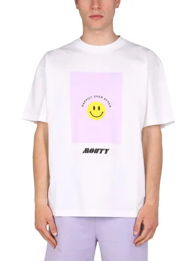 Mouty Slogan-print T-shirt In White