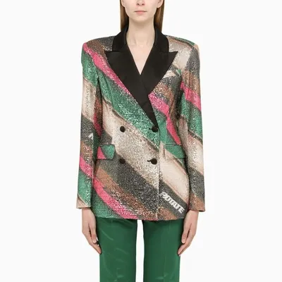 Rotate Birger Christensen Augustina Multi-coloured Sequins Jacket In Multicolor