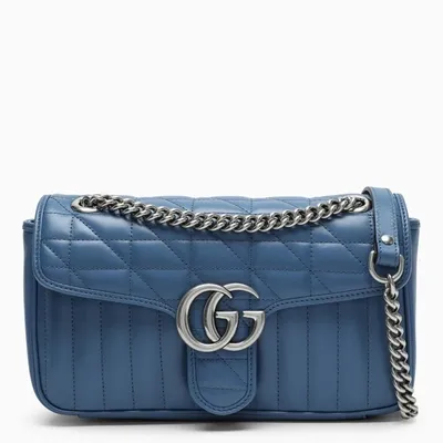 Gucci Gg Marmont Blue Cross-body Bag