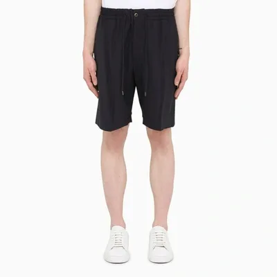 Pt Torino Navy Blue Bermuda Shorts