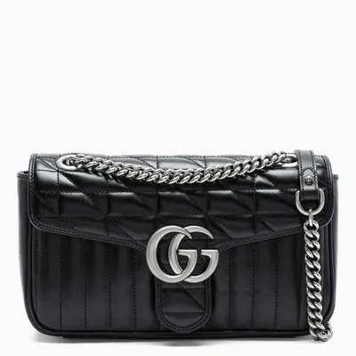 Gucci Black Gg Marmont Small Shoulder Bag