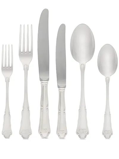 Dolce & Gabbana 6-piece Inox Flatware Set In Silver