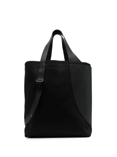 Alexander Mcqueen Harness Medium Tote Bag In Black