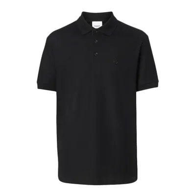 Burberry Embroidered Polo In Black