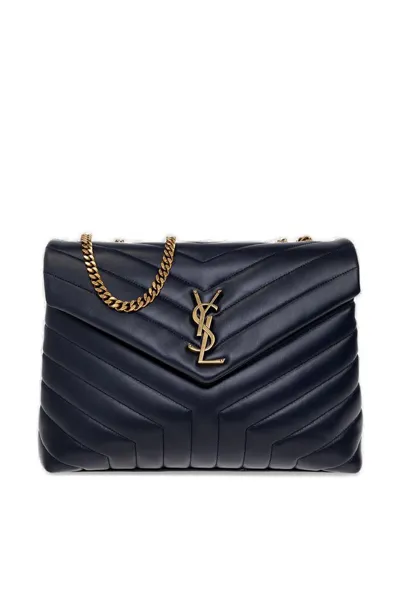 Saint Laurent Small Loulou Shoulder Bag In Black