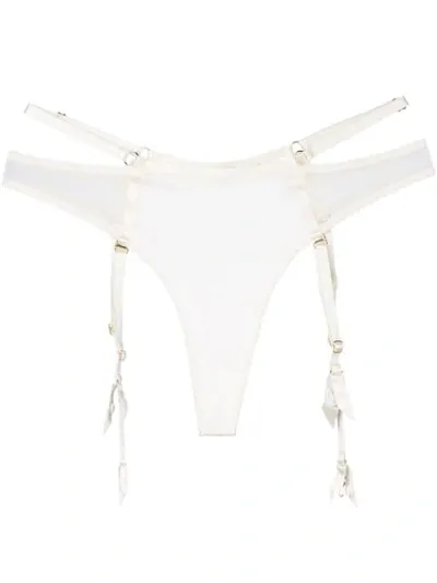 Bordelle Suspender Briefs In White