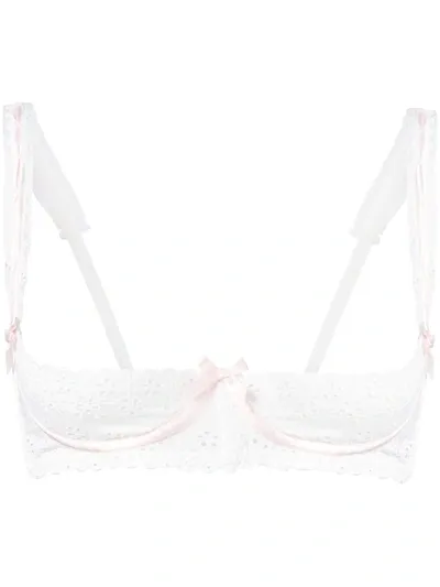 Folies By Renaud Antoinette Quarter Cup Bra In White