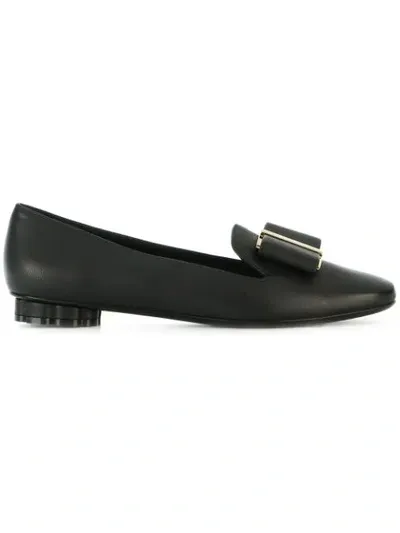 Ferragamo Ornament Loafers In Black