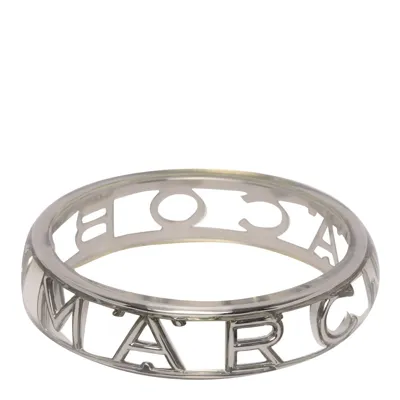 Marc Jacobs Monogram Bangle Bracelet In Silver