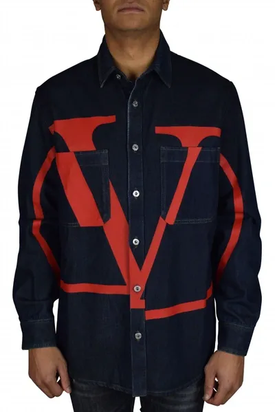 Valentino Denim Jacket In Blue