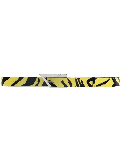 Attico Black And Yellow Belt In Yellow/black