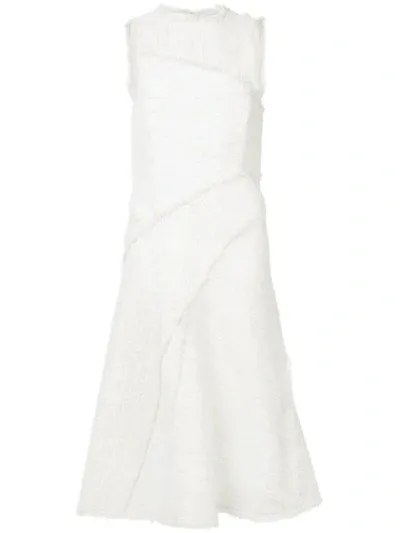 Proenza Schouler Cotton-blend Bouclé-tweed Midi Dress In White