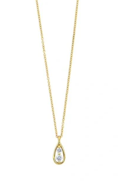 Bony Levy Florentine Diamond Pear Pendant Necklace In 18k Yellow Gold