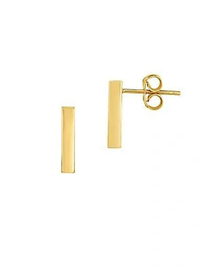 Saks Fifth Avenue Women's 14k Yellow Gold Bar Stud Earrings