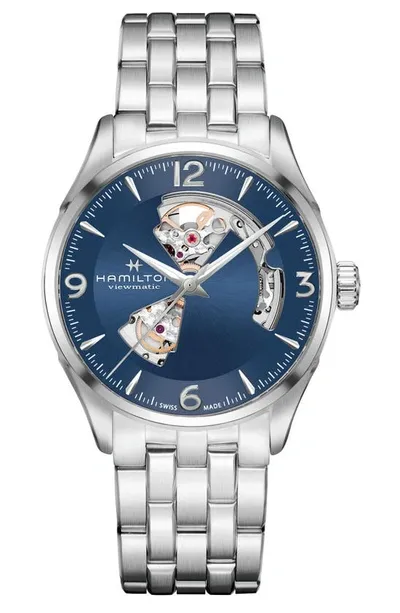 Hamilton Jazzmaster Automatic Open Heart Blue Dial Mens Watch H32705141