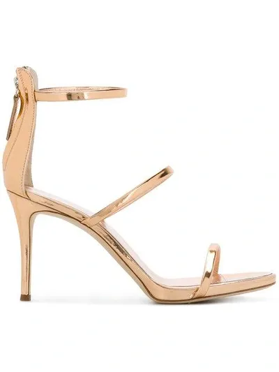 Giuseppe Zanotti Harmony 90 Sandals In Metallic