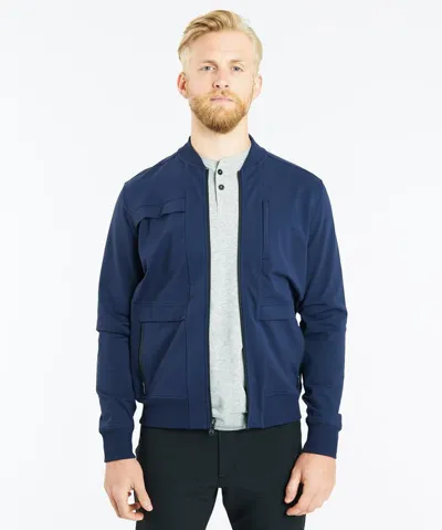 Public Rec Men's Crosstown Nylon-stretch Zip Bomber Jacket In Navy