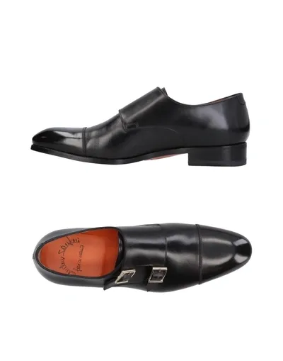 Santoni Loafers In Black