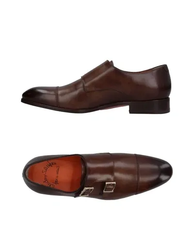 Santoni Loafers In Brown