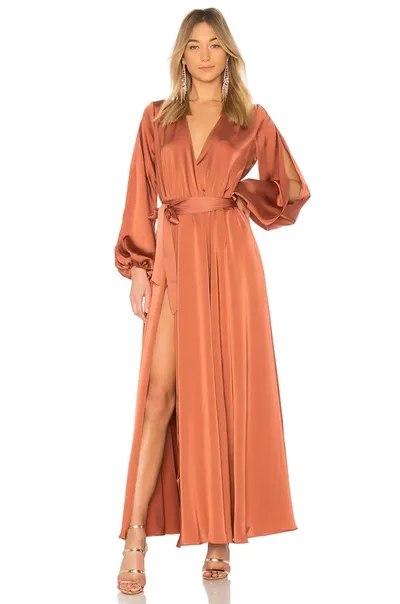 Michael Costello X Revolve Eric Gown In Bronze