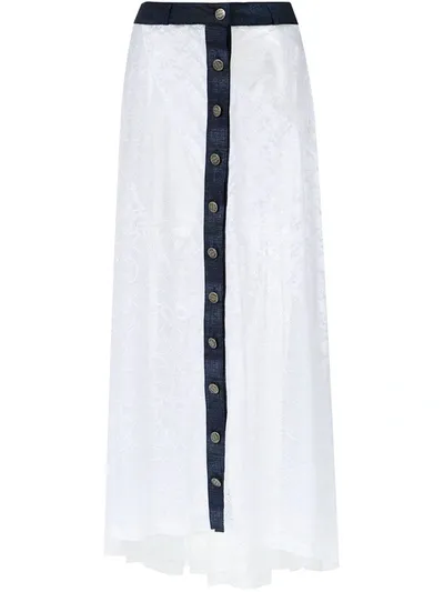 Amir Slama Long Lace Skirt In White