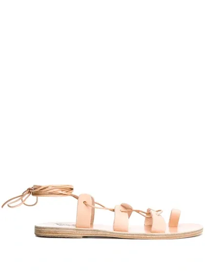 Ancient Greek Sandals Alcyone Strappy Flat Sandals In Neutrals