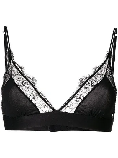 Love Stories Love Lace Triangle Bralette In Black