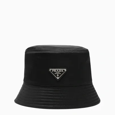 Prada Black Nylon Bucket Hat