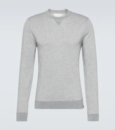 Derek Rose Quinn 1 Cotton And Modal-blend Jersey Sweatshirt In Silver