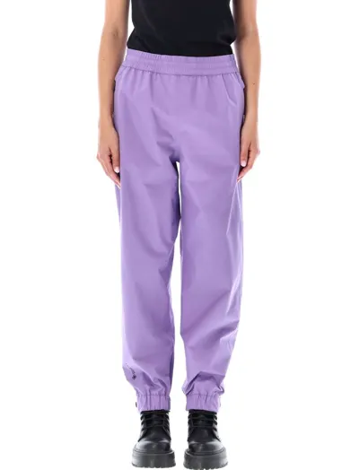 Moncler Elasticated-waistband Detail Trousers In Lavender