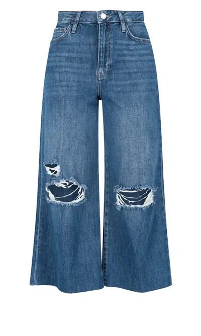 Frame Wide Leg Jeans In Blue