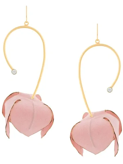 Marni Floral Drop Earrings In Pink