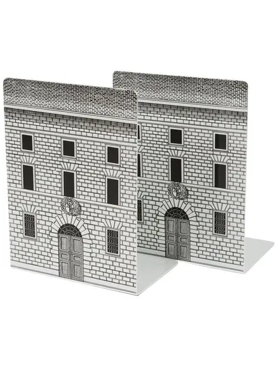 Fornasetti Architettura Bookends In Black