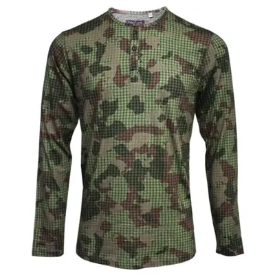 Lords Of Harlech Norbert Henley In Olive Camo