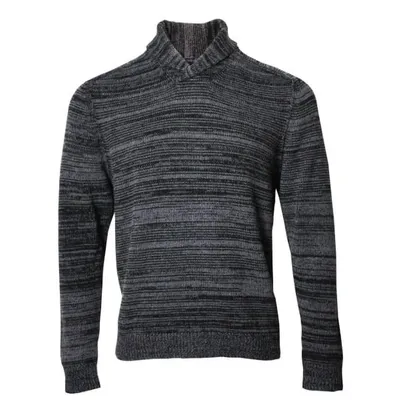 Lords Of Harlech Sweet Shawl Neck Sweater In Charcoal