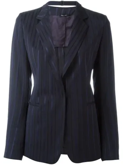 Maison Margiela Pinstripe Blazer In Black