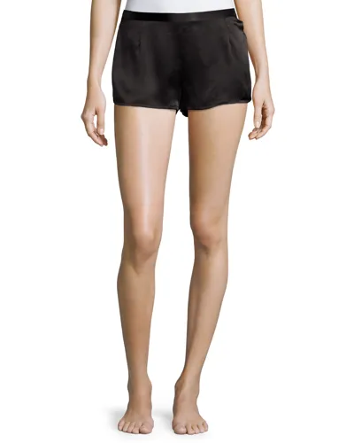 La Perla Silk Side-button Lounge Shorts In Black