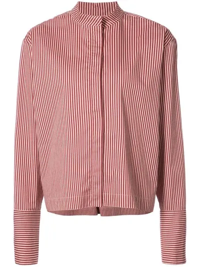 Diane Von Furstenberg Striped Shirt In Red