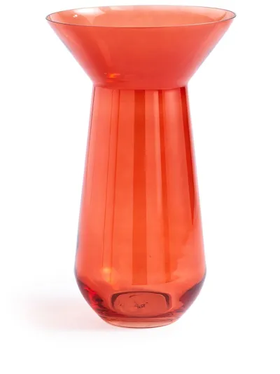 Polspotten Long Neck Vase In Orange