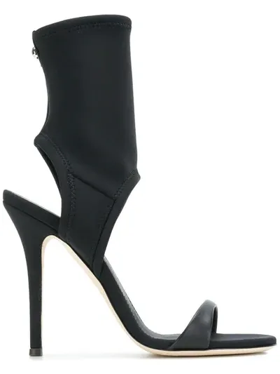 Giuseppe Zanotti Black Fabric Alien 115 Sandals