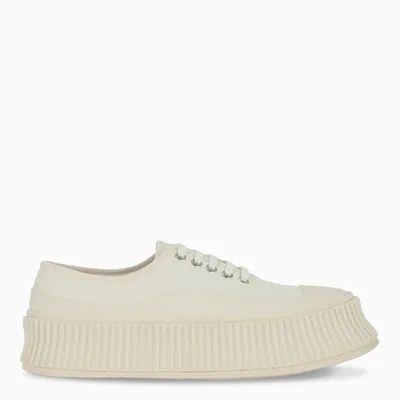 Jil Sander White Canvas Olona Sneakers