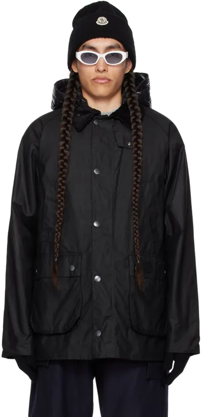 Moncler Genius Black The Barbour X Moncler 1952 Waxed Jacket