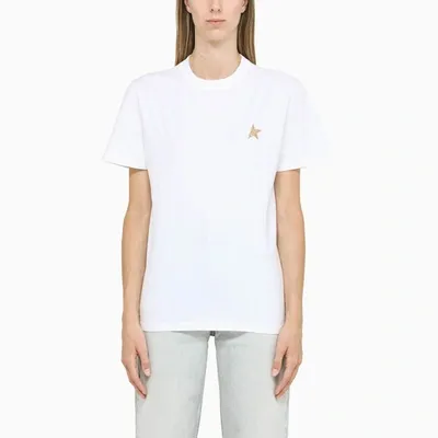 Golden Goose White Cotton Star Crew Neck T-shirt