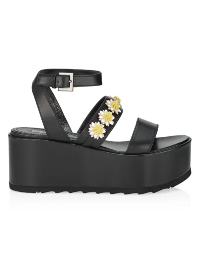 Fabrizio Viti Women's Tima Daisy Platform Sandals In Black