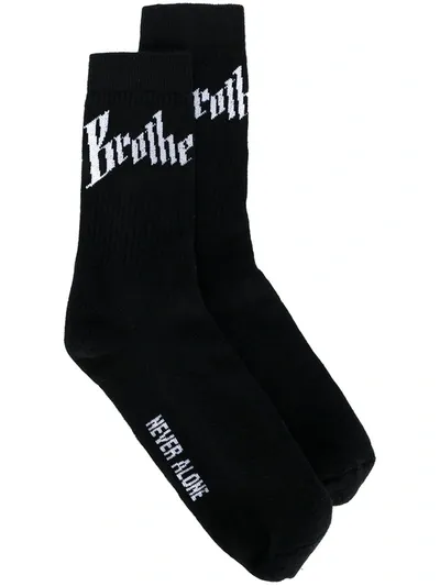 Blood Brother Toby Ribbed Socks In Black