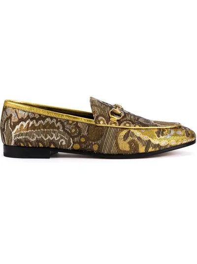 Gucci Jordaan Floral Brocade Loafers In Multicolour