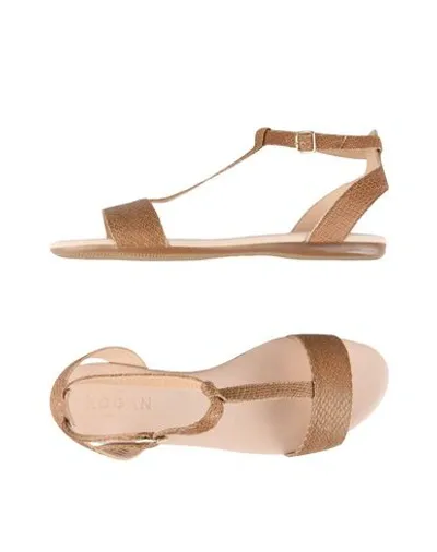 Hogan Sandals In Beige