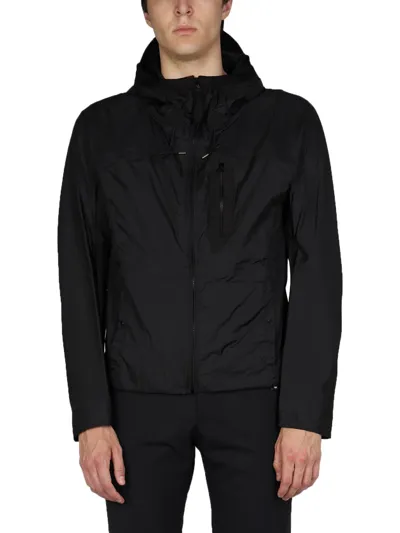 Ten C Hooded Windbreaker In Black