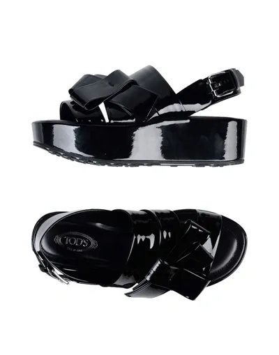 Tod's Sandals In Black