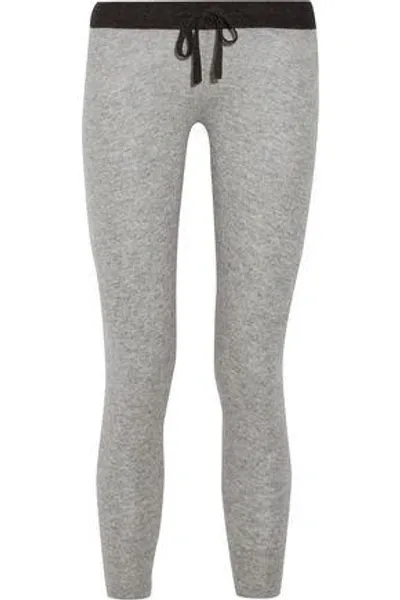 James Perse Genie Cashmere Track Pants In Gray